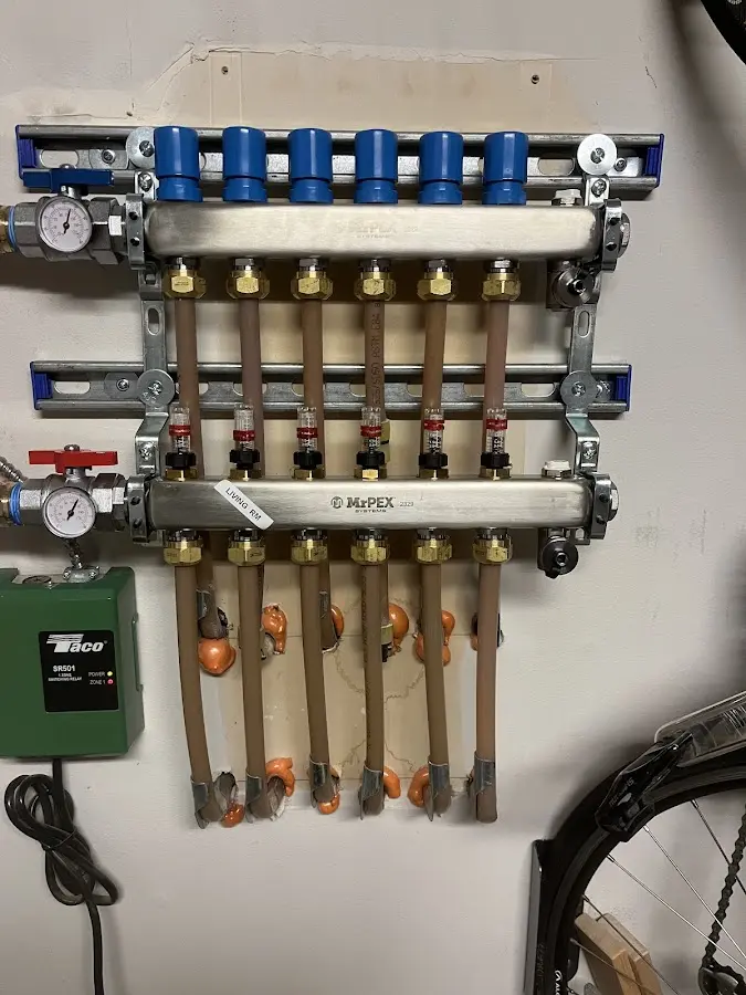 Plumber performing Gas Line Installation at a residential property in Keystone